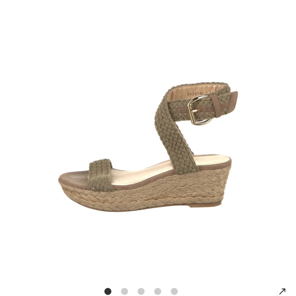 Brand new Stuart Weizman crochet Alexo sandals. Olive green color
